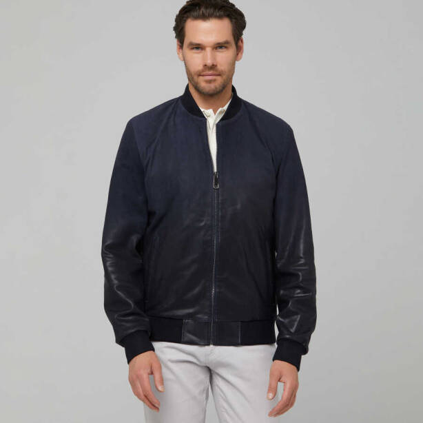 Lacivert Deri Erkek Deri Mont - E22IDM310249-R56 - 4