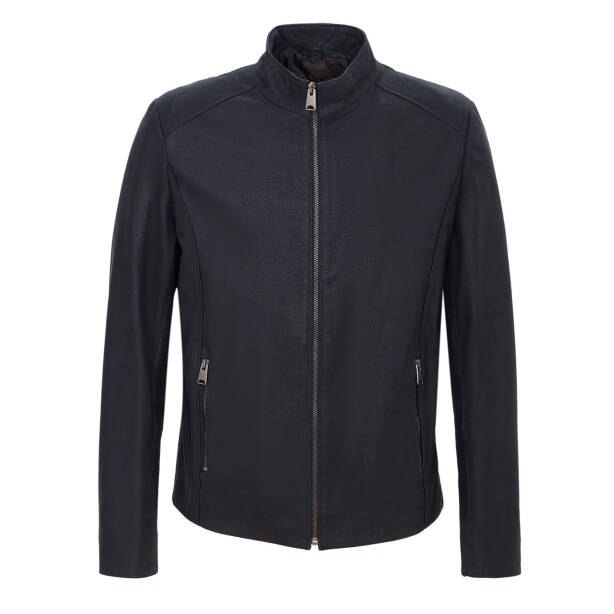 Lacivert Deri Erkek Deri Mont - E22KDM310320-T1J - 1