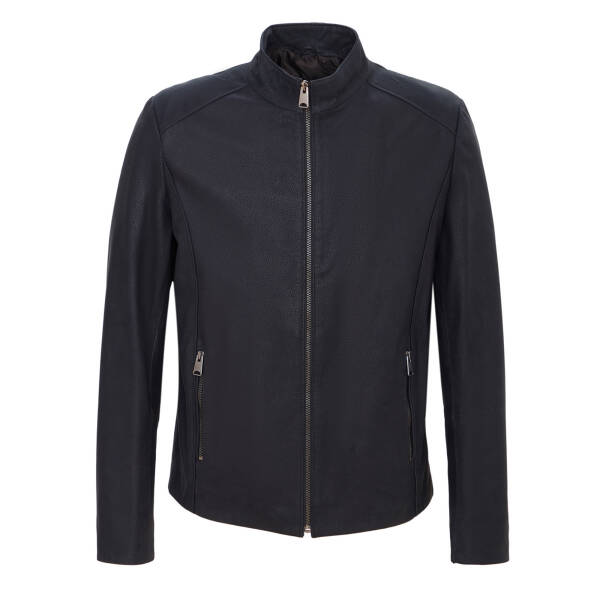 Lacivert Deri Erkek Deri Mont - E22KDM310320-T1J - 1