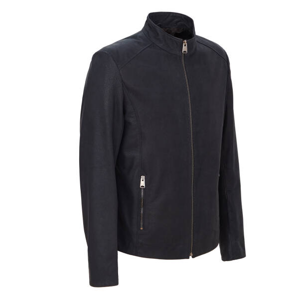 Lacivert Deri Erkek Deri Mont - E22KDM310320-T1J - 2