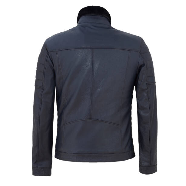 Lacivert Deri Erkek Deri Mont - E23BDM310472-Q4P - 4