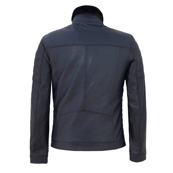 Lacivert Deri Erkek Deri Mont - E23BDM310472-Q4P - 4