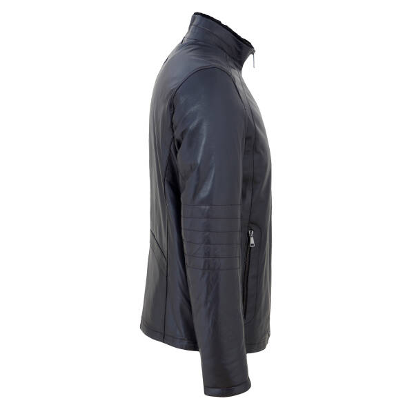 Lacivert Deri Erkek Deri Mont - E23BKM310468-Q3R - 3