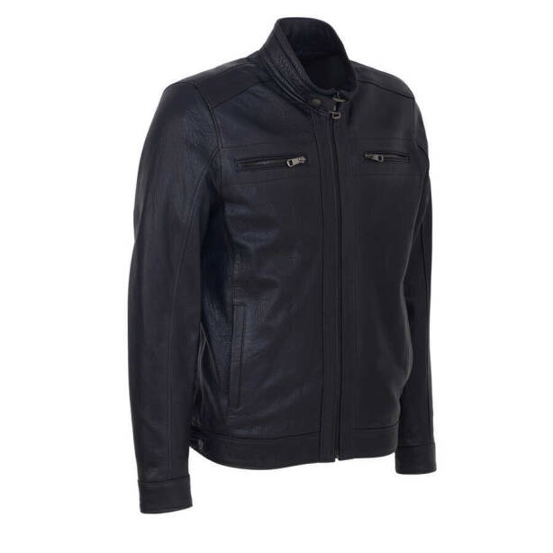 Lacivert Deri Erkek Deri Mont - E23KDM310542-Q4P - 2