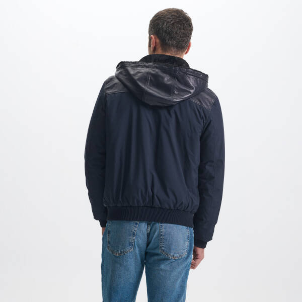 Lacivert Deri Erkek Deri Mont - E23KKM310459-Q4P - 4