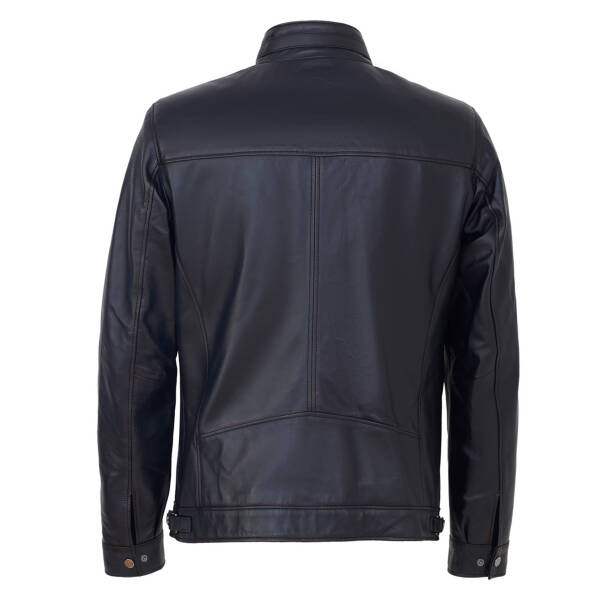 Lacivert Deri Erkek Deri Mont - E25KDM310604-Q3R - Tergan Four Season