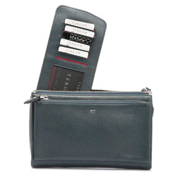 Lacivert Hakiki Deri Erkek El Çantası - S1PC00021217-X86 - Tergan