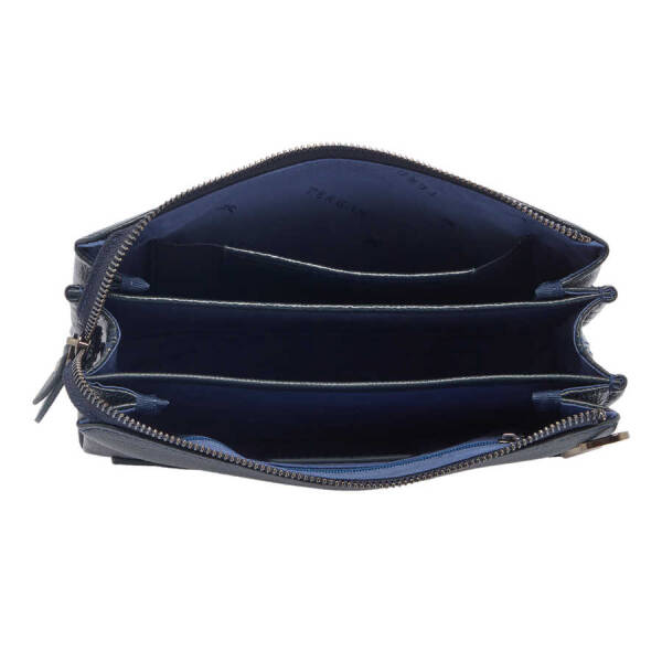 Lacivert Hakiki Deri Erkek El Çantası - S1PC00021239-X86 - 4