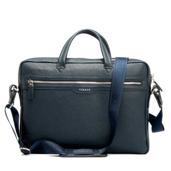 Lacivert Hakiki Deri Erkek Evrak Çantası - S1EV00021140-A38 - 3