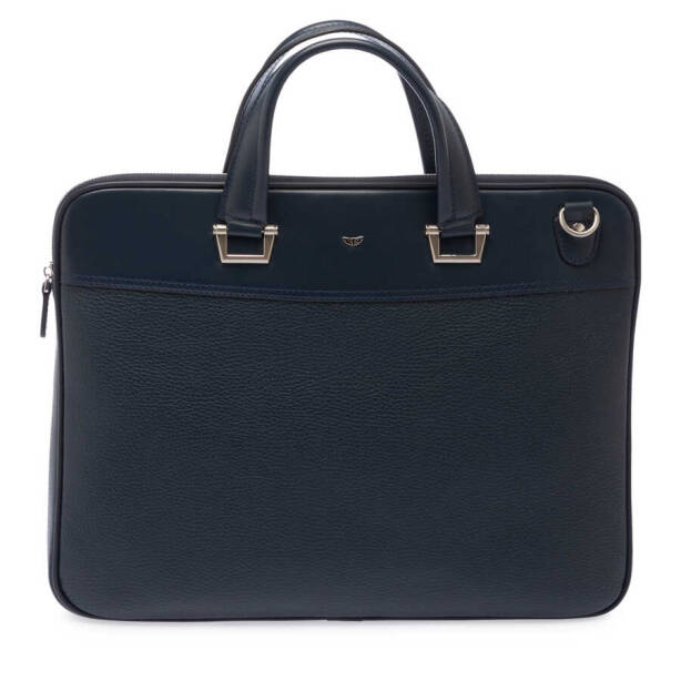 Lacivert Hakiki Deri Erkek Evrak Çantası - S1EV00021252-D6M 