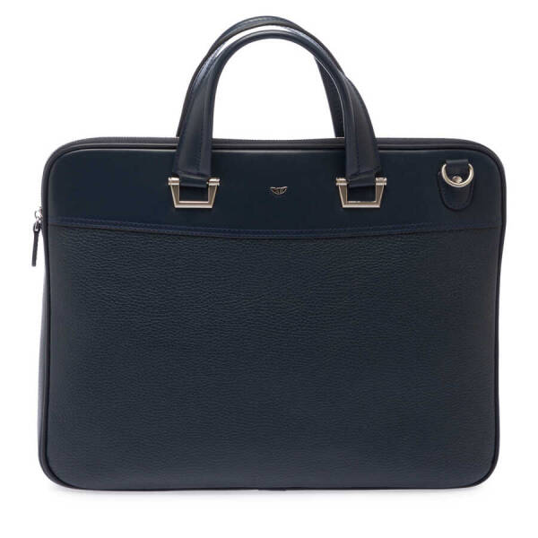 Lacivert Hakiki Deri Erkek Evrak Çantası - S1EV00021252-D6M - 1