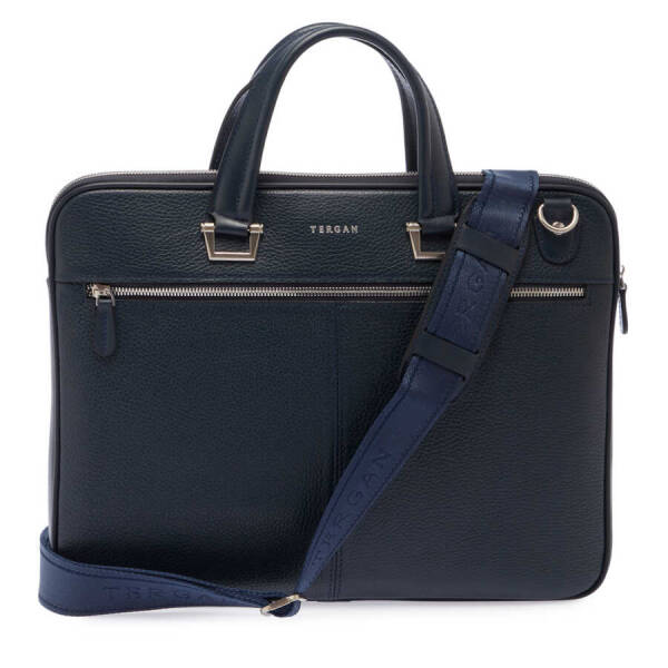 Lacivert Hakiki Deri Erkek Evrak Çantası - S1EV00021252-D6M - 3