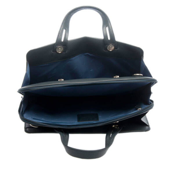 Lacivert Deri Erkek Evrak Çantası - S1EV00021269-A38 - 4