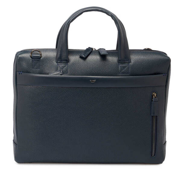 Lacivert Hakiki Deri Erkek Evrak Çantası - S1EV00021306-D6M - 1