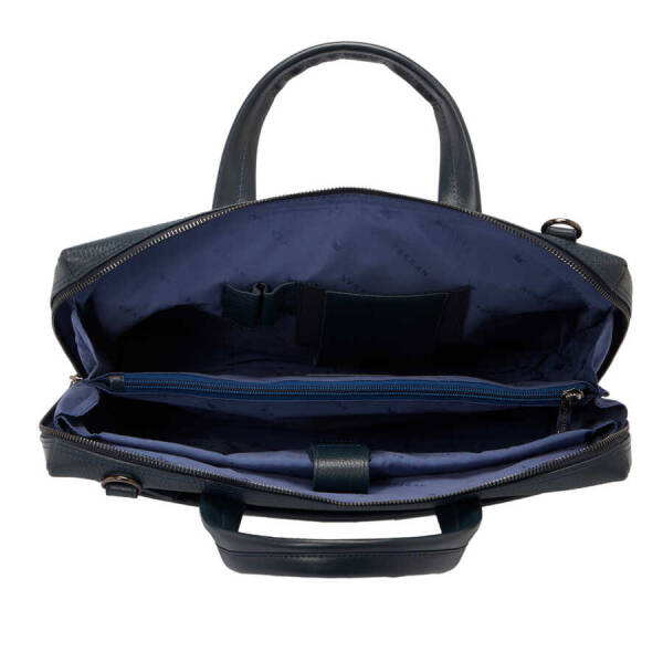 Lacivert Hakiki Deri Erkek Evrak Çantası - S1EV00021306-D6M - 4