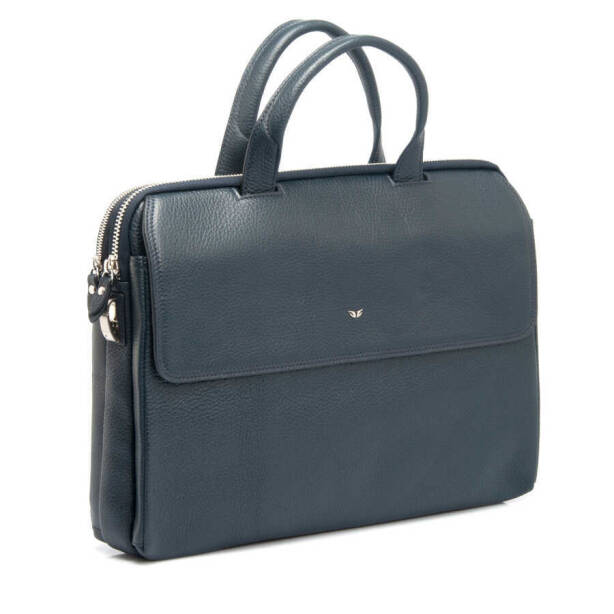 Lacivert Hakiki Deri Erkek Evrak Çantası - S1EV00021388-A38 - 2