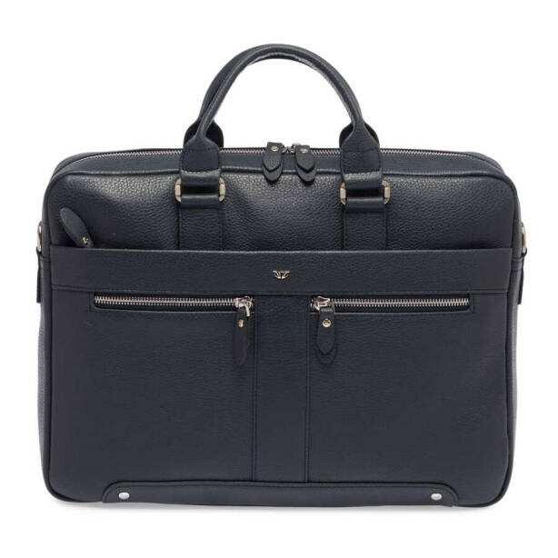 Lacivert Hakiki Deri Erkek Evrak Çantası - S1EV00021476-A38 - 1