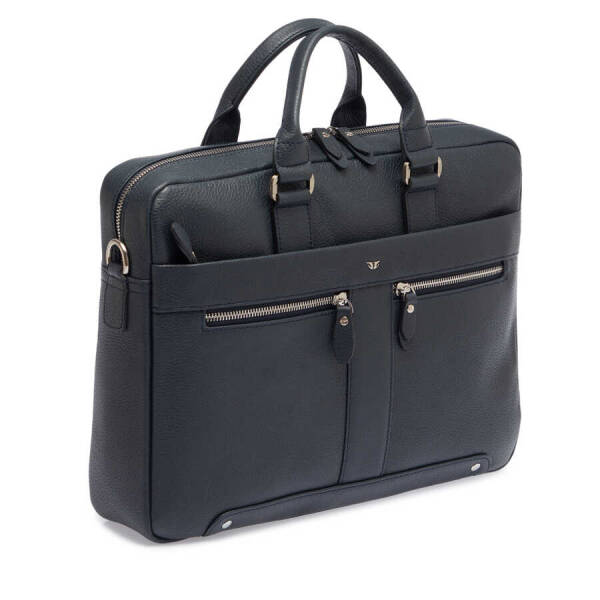 Lacivert Hakiki Deri Erkek Evrak Çantası - S1EV00021476-A38 - 2