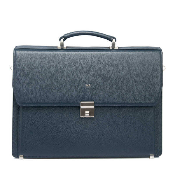 Lacivert Hakiki Deri Erkek Evrak Çantası - S1EV00022380-A38 - 1