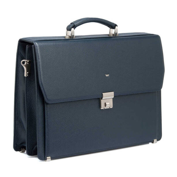 Lacivert Hakiki Deri Erkek Evrak Çantası - S1EV00022380-A38 - 2