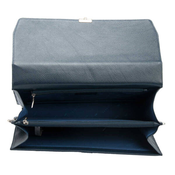 Lacivert Hakiki Deri Erkek Evrak Çantası - S1EV00022380-A38 - 4