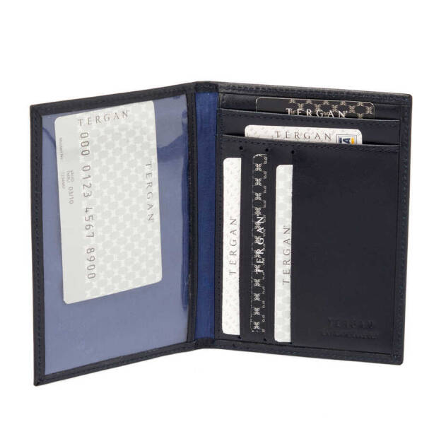 Lacivert Hakiki Deri Erkek Kimlik Kabı - S1KI00001582-H86 - Tergan