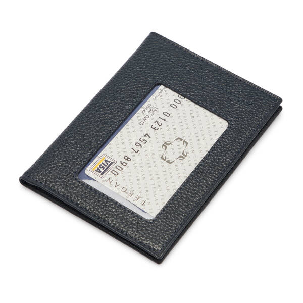 Lacivert Hakiki Deri Erkek Kimlik Kabı - S1KI00001582-X86 - 1