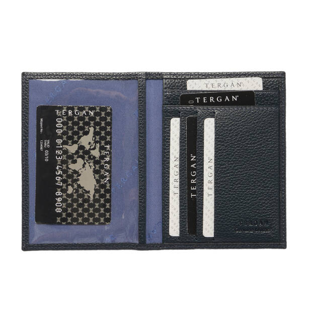 Lacivert Hakiki Deri Erkek Kimlik Kabı - S1KI00001582-X86 - 2