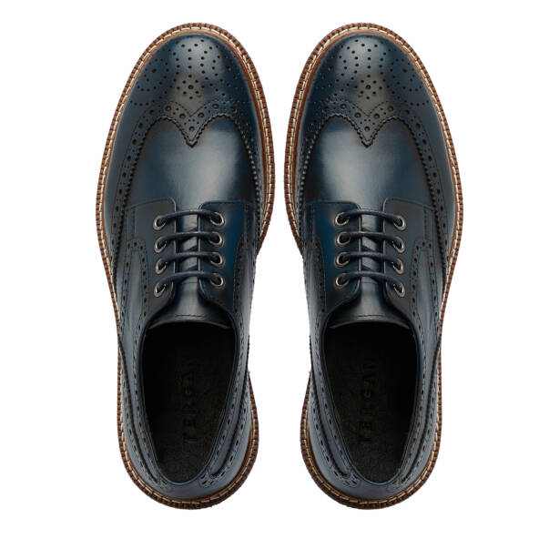 Lacivert Hakiki Deri Erkek Klasik Ayakkabı - E25S1AY57425-A31 - 5