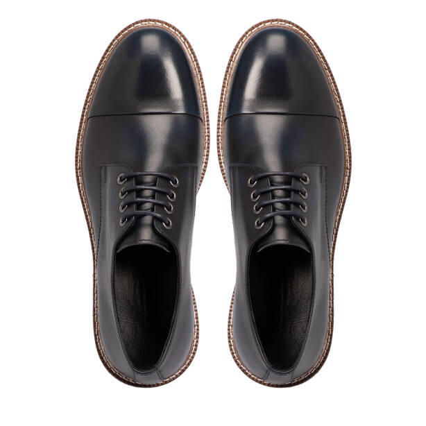 Lacivert Deri Erkek Klasik Ayakkabı - E25S1AY57426-A31 - 5