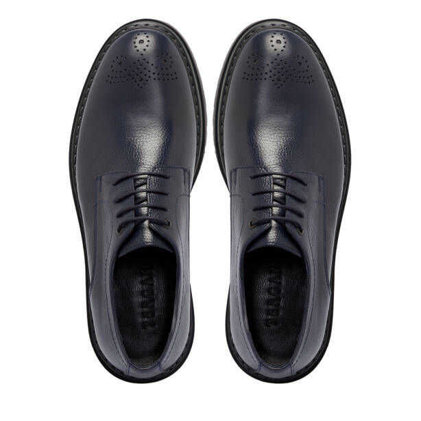 Lacivert Deri Erkek Klasik Ayakkabı - E25S1AY57519-A38 - 5