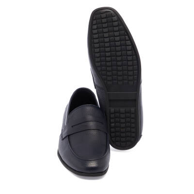  Lacivert Deri Erkek Loafer - E24I1AY56590-A38 - 4