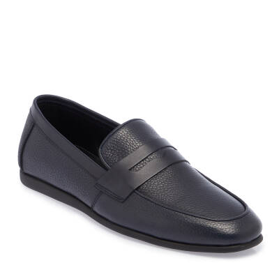  Lacivert Deri Erkek Loafer - E24I1AY56590-A38 