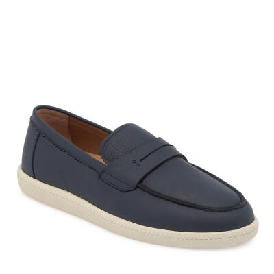  Lacivert Deri Erkek Loafer - E24I1AY56705-A38 