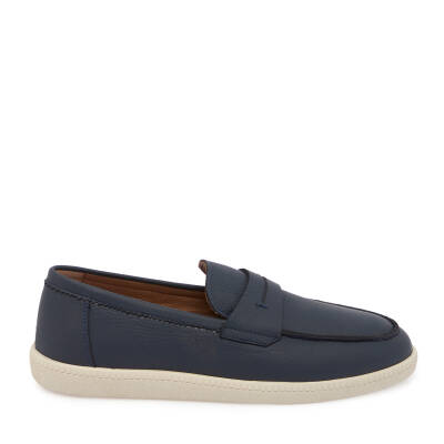  Lacivert Deri Erkek Loafer - E24I1AY56705-A38 - 3