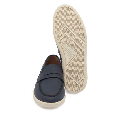  Lacivert Deri Erkek Loafer - E24I1AY56705-A38 - 4