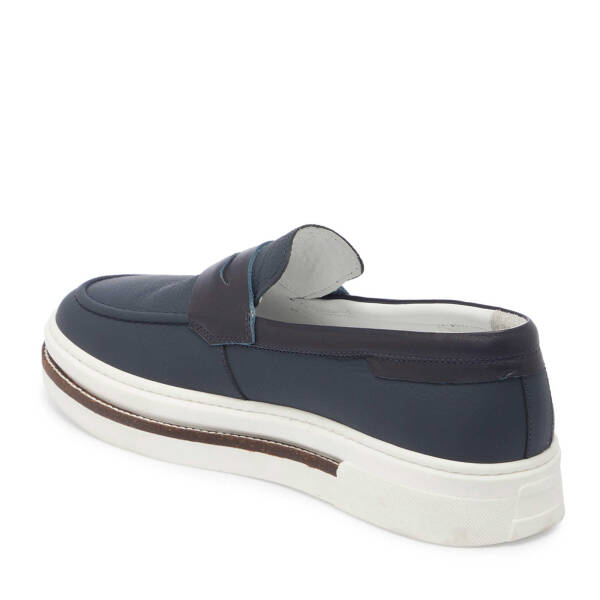 Lacivert Deri Erkek Loafer - E24I1AY56706-A38 - 2