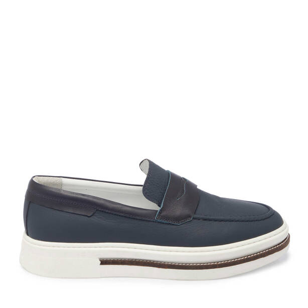 Lacivert Deri Erkek Loafer - E24I1AY56706-A38 - 3