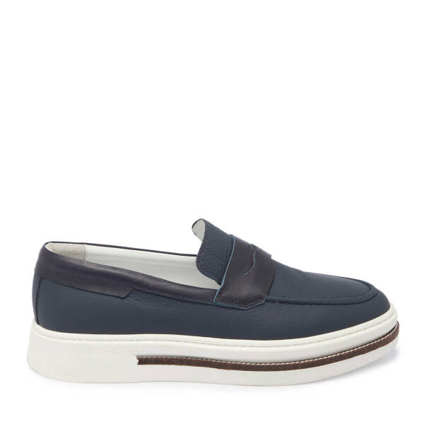 Lacivert Deri Erkek Loafer - E24I1AY56706-A38 - 3