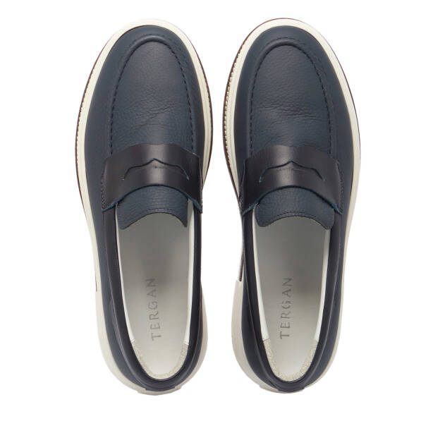 Lacivert Deri Erkek Loafer - E24I1AY56706-A38 - 5