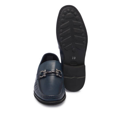  Lacivert Deri Erkek Loafer - E24I1AY56927-O15 - 4