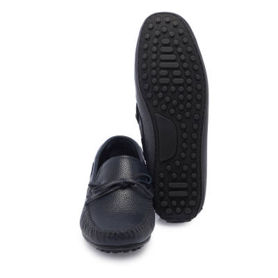 Lacivert Deri Erkek Loafer - E24I1AY57116-A38 - 4