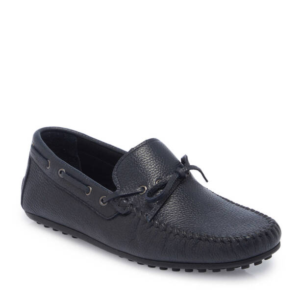 Lacivert Deri Erkek Loafer - E24I1AY57116-A38 - 1