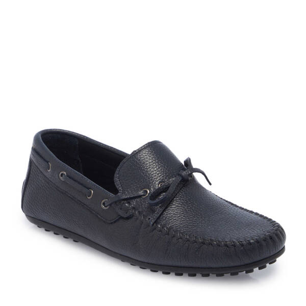 Lacivert Deri Erkek Loafer - E24I1AY57116-A38 - 1