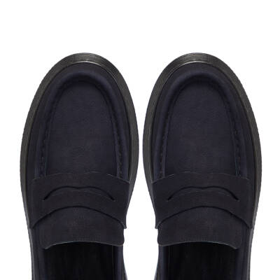  Lacivert Deri Erkek Loafer - E24S1AY57253-C39 - 5