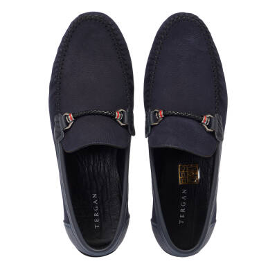  Lacivert Deri Erkek Loafer - E25I1AY57157-C39 - 5