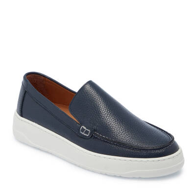 Lacivert Deri Erkek Loafer - E25I1AY57269-A31 