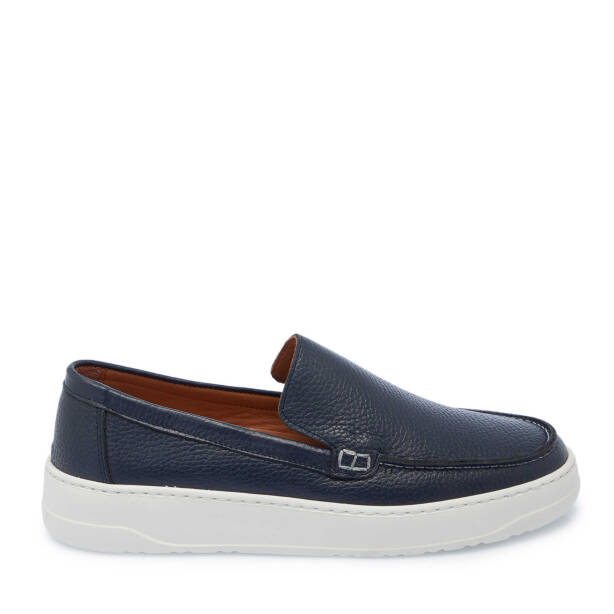 Lacivert Hakiki Deri Erkek Loafer - E25I1AY57269-A31 