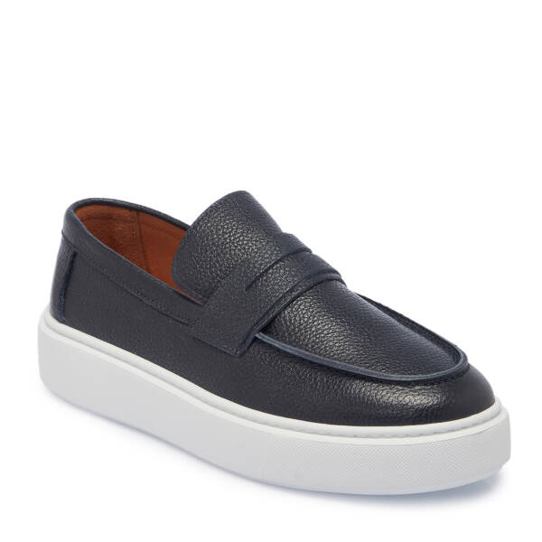 Lacivert Deri Erkek Loafer - E25S1AY57561-A38 - 1