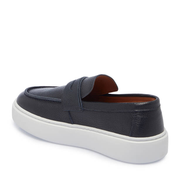 Lacivert Deri Erkek Loafer - E25S1AY57561-A38 - 2